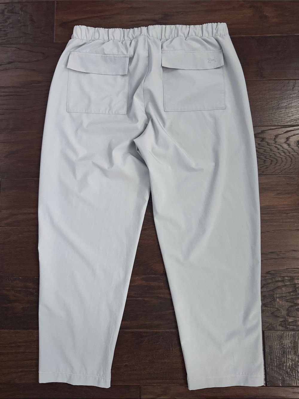Women's UNDER ARMOUR Ankle Light Gray Drawstring Jogger Pants - Picture 6 of 9